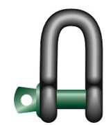 SHACKLE DEE W/SCREW PIN GALV,　GREEN PIN G-4151 65MM 55TON