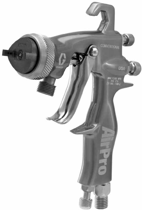 GUN SPRAY GRACO AIRPRO #288946, PRESSURE/COMPLIANT 0.070"