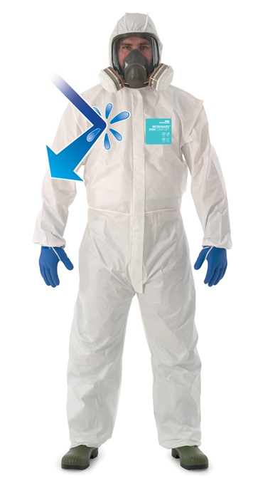 WORKWEAR PE LAMINATE FABRIC, M.GARD 2000 COMFORT WHITE M