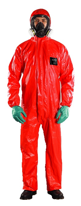 WORKWEAR FLAME RESIST/CHEMICAL, PROTECT MICROCHEM CFR RED M