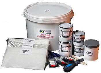 LIFEBOAT REPAIR KIT 12'S/KIT, PLUS ABRASIVE PAPER SET