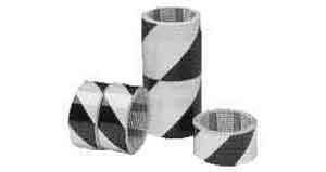 HAZARD WARNING REFLECTIVE TAPE, BLACK/YELLOW W150MMXL10MTR