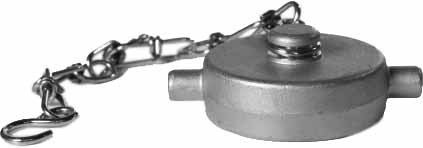 CAP HOSECOUPLING BRASS PIN LUG, 2-1/2" THREAD 7-1/2 TPI FEMALE