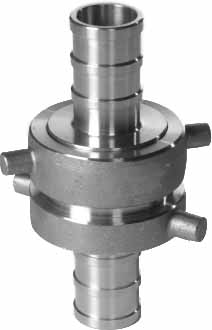 COUPLING HOSE BRASS PIN LUG, 2-1/2" 7-1/2 TPI HOSE END 50MM