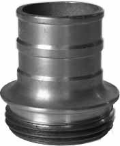 COUPLING HOSE BRASS LFB, 2-1/2" 5-1/5 TPI HOSE END 50MM