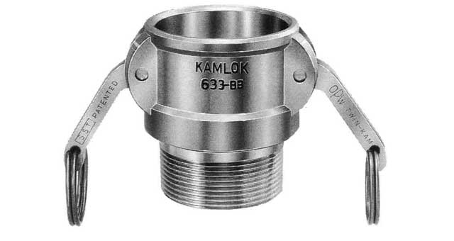 COUPLING CAM&GROOVE ALUM ALLOY, B SOCKET W/MALE THREAD 2"