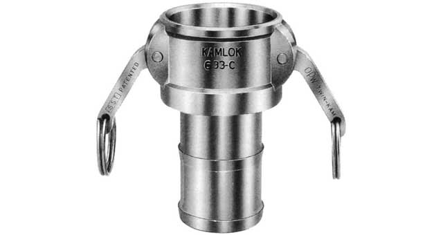 COUPLING CAM&GROOVE BRASS, C SOCKET W/HOSE END 1-1/4"