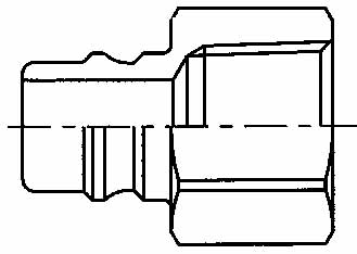 COUPLING QUICK SUS-304 NIPPLE, SOHN8-8F FEMALE RC1/2 NO VALVE