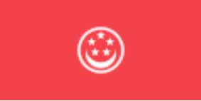 FLAG CIVIL ENSIGN, SINGAPORE 1.5' X 3'