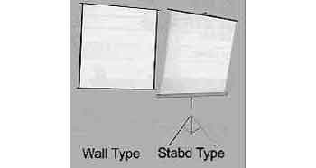 SCREEN SPRING ROLLER FOR OHP, WALL TYPE 1500X1500MM