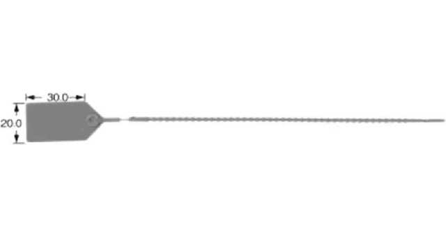 SECURITY SEAL PP PULLTIGHT, W3.6XL235MM BLUE 10'S