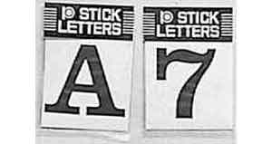CHARACTER SELF ADHESIVE VINYL, BLACK U 30MM 10'S/PKT