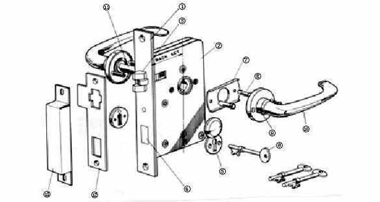 PART FOR TUMBLER MORTISE LOCK, OHS#2410 #13 WROUGHT BOX