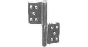 FLAG HINGE FOR DOOR STAINLESS, LEFT HAND L127XW100MM