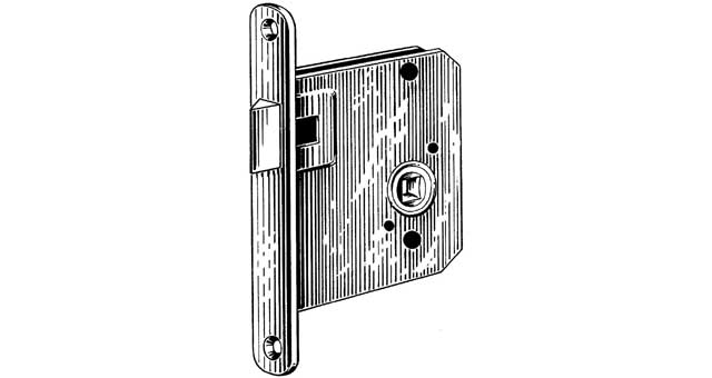 LATCH MORTISE LEFT HAND,Brass satin chrome， SCHWEPPER 3234