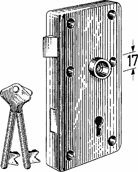 RIM LOCK F/HEAVY DOOR S.STEEL, LEFT HAND OUTWARD #3827