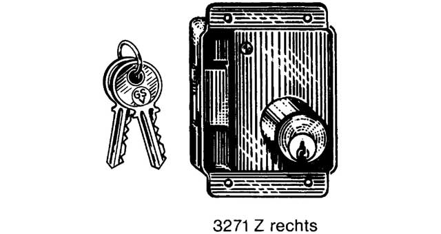 LOCK CABINET W/CYLINDER #3271Z, DOOR TH20MM BACKSET 30MM RIGHT