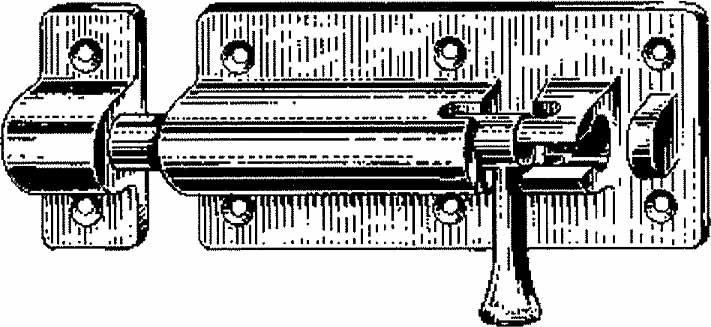BARREL BOLT W/SURFACE STRIKING, PLATE BRASS W:35XL:75MM #2512
