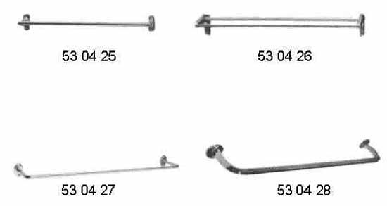 TOWEL BAR ROUND SINGLE 450MM