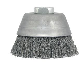 BRUSH WIRE CUP SS CRIMPED 80MM, FOR DERUSTING BRUSH MAG9000