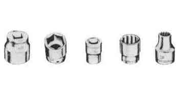 SOCKET WRENCH 6-POINT, 6.35MM/SQ DRIVEX13MM