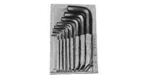 WRENCH SET ALLEN HEXAGON, 1/8-1/2" 8'S