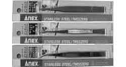 TWEEZERS STAINLESS STEEL, SHARP TIP/SMOOTH GRIP 125MM