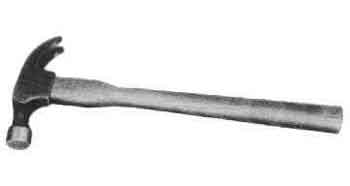 HAMMER BELL FACE & NAIL PULLER, HANDLED 550GRM