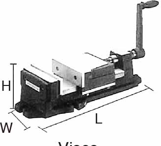 VISE MILLING F TYPE FIXED BASE, JAW SIZE 153X112X43MM