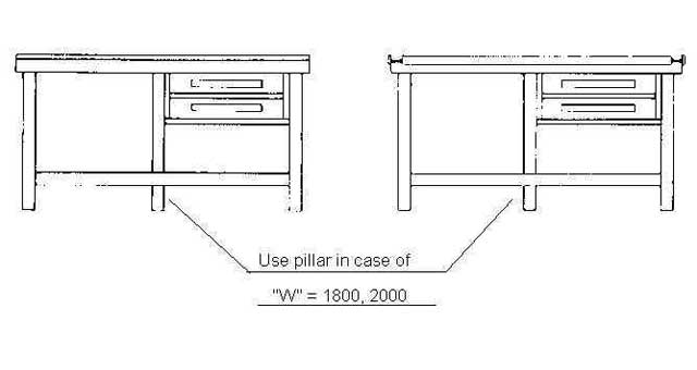 WORK BENCH STEEL-TOP, W1800XD1000XH800MM