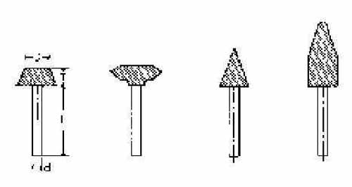 WHEEL MOUNTED SHAPE-A37, 32X8X40MM SHAFT DIAM 6MM