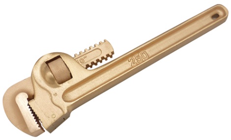 WRENCH PIPE STRAIGHT NON-SPARK, BERYLLIUM COPPER ALLOY 450MM