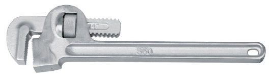 WRENCH PIPE STRAIGHT 450MM, STAINLESS STEEL