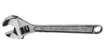 WRENCH ADJUSTABLE RIDGID #718, CHROMED PLATE 450MM