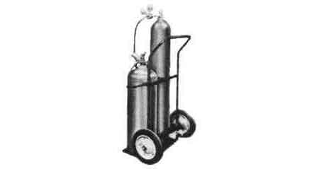 CARRIER CYLINDER FOR 1 EACH, OX & AC GAS STEEL FRAME