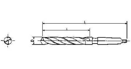 DRILL H.S.S. MORSE TAPER SHANK, TWIST 19.5MM