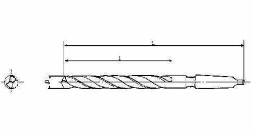 DRILL H.S.S. MORSE TAPER SHANK, LONG TWIST 22.0X400MM