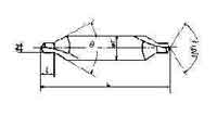 DRILL CENTER A-TYPE, 2.0MM DRILL DIAM 60DEG
