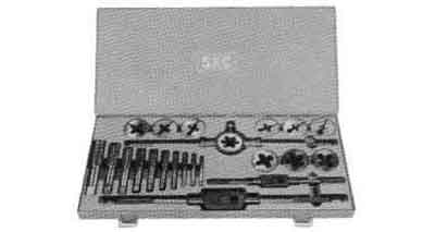 SCREW PLATE SET WHITWORTH, COARSE #OK40 1/4TO 1-1/4 11PCS