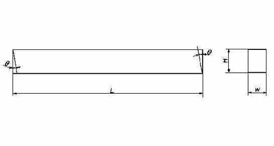 TOOL BIT RECTANGULAR FLAT HSS, 10X12X160MM