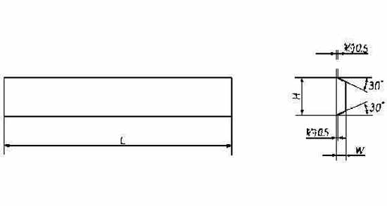 TOOL BIT PLATE CUTTING-OFF HSS, 3.2X15.9X115MM