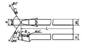 TOOL BIT TIP WELDED HSS POINT, NOSE STRAIGHT-20 20X20X160MM