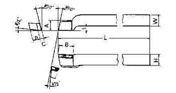 TOOL BIT TIP WELDED HSS KNIFE, LEFT HAND-32 32X32X250MM