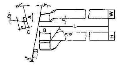 TOOL BIT TIP WELDED HSS KNIFE, LEFT HAND-40 40X40X425MM
