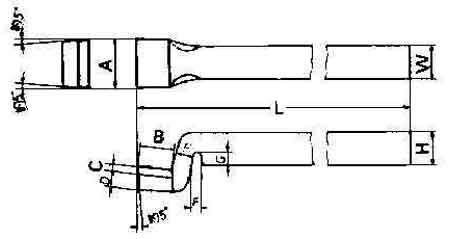TOOL BIT TIP WELDED HSS SPRING, FINISHING-25 25X25X280MM