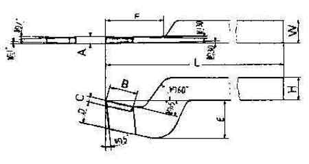 TOOL BIT TIP WELDED HSS, PARTING-20 20X20X220MM