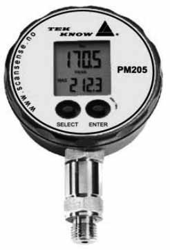 PRESSURE METER DIGITAL, 1-1000BAR SCANSENSE P205