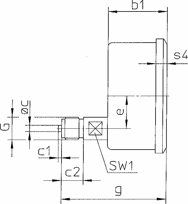 GAUGE PRESSURE GLYCERINE REAR, DIRECT -1-1.5BAR 80MM G1/2"