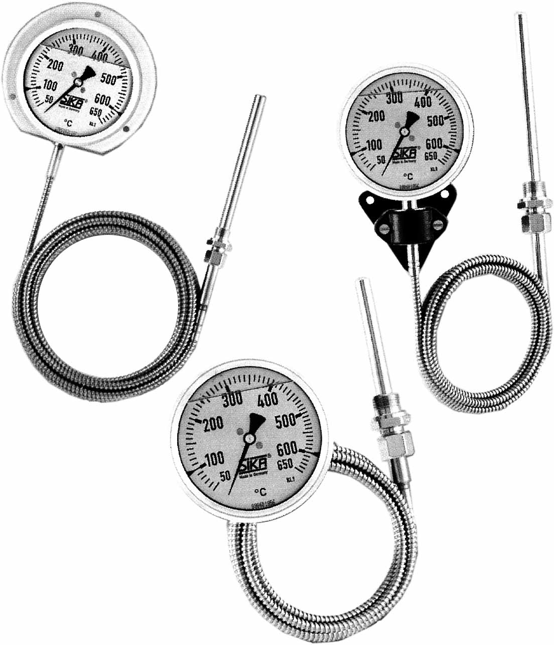 THERMOMETER EXHAUST GAS REMOTE, DIA100MM SURFACE MOUNT160MM1/2