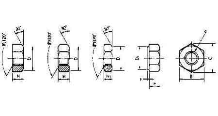 HEXAGON NUT STEEL UNGALV M10